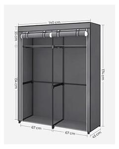 Сгъваем шкаф, Songmics, 43 x 140 x 174 см, Сив, RYG02GY, Текстил