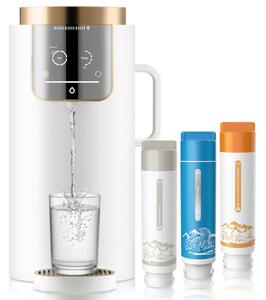 Система за пречистване на вода NatureFlow F4, До 4000 л, Алкална обратна осмоза, Моментална гореща вода, pH 9.5, Тъчскрийн, Бял