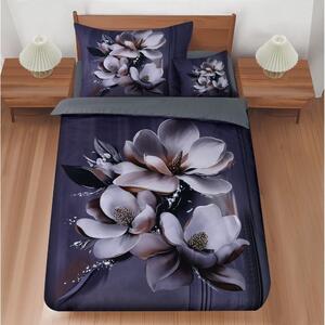Тъмнолилаво единично спално бельо 3 части 140x200 cm Magical Magnolias – My House