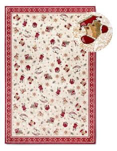 Червен килим с коледен мотив със смес от памук 160x230 cm Toy's Delight Red Christmas – Villeroy&Boch