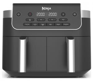 Двоен фритюрник с горещ въздух Ninja Foodi Dual Zone DZ801EU, 2470W, Независими зони за готвене, 7.6 л, 6 програми, 40-240C, Max Crisp, Sync, Сив/Инокс