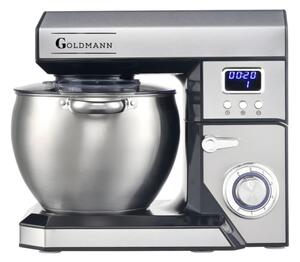 Планетарен миксер Goldmann GM-1115BD, 2200W, 8.5 л, 6 скорости + импулси, Таймер, Иноксова купа, LED, Инокс
