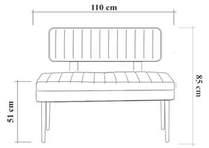 Капитонирана пейка VINA 85x110 см зелен/бор атлантик
