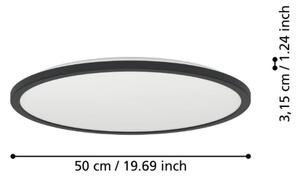 Eglo 901455-LED Димируема лампа за баня ROVITO-R 16,8W/230V Ø 50 см IP44 черен + д.у