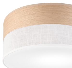 Плафон SIRJA WOOD 1xE27/15W/230V Ø 35 см бял/дъб