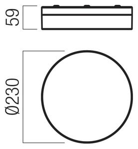Redo 01-3727 - LED таванно осветително тяло FRISBI LED/12W/230V 3000/4000K IP44