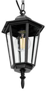 Екстериорен висящ полилей 1xE27/60W/230V черен
