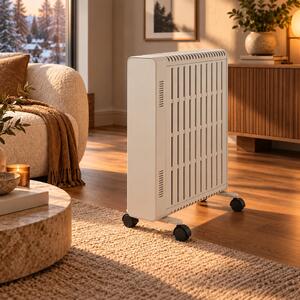 KAMINER ARVELL Маслен радиатор с мощност 2500 W и Wi-Fi – бял