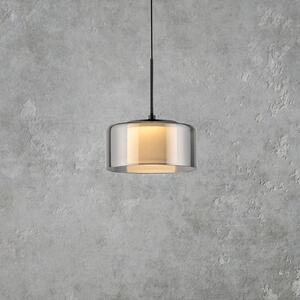 Paul Neuhaus LED висяща лампа Rika, Ø 15 cm, стъкло, с възможност за димиране, Затъмняване, Черен, Дневна/трапезария, Стъкло, Модерен