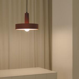 LEDS-C4 Висяща лампа Keops 1, теракота мат, Ø 28 cm, алуминий, Затъмняване, Кафяв / ръждив, Дневна/трапезария, Алуминий, Модерен
