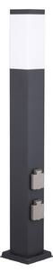 G & L Handels GmbH Стенна лампа 400166140, височина 80 см, V2A, антрацит, 2 гнезда, Затъмняване, Черен, Неръждаема стомана
