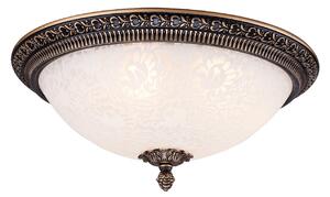 Maytoni Лампа за таван Pascal, бронз антик Ø 37 cm стъкло/метал, Затъмняване, Бронзов / античен месинг, Дневна/трапезария, Стъкло, Къща в провинцията / Рустик