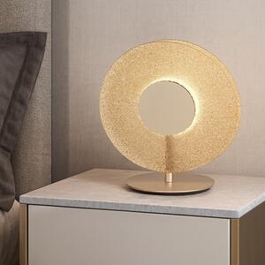 Настолна лампа ONDALUCE CANDY/AMBRA, LED, стъклена, Ф300мм, 9W, 3000K, кехлибарено стъкло