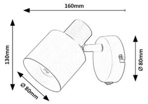 Rabalux 73141 - Настенно насочено осветително тяло TISANDRA 1xE14/10W/230V бежово