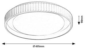 Rabalux 71345 - Димируемо LED таванно осветително тяло PASTELLO LED/48W/230V 3000-6500K Ø49,5cm + дистанционно управление