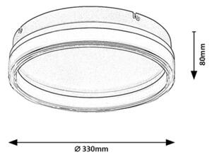 Rabalux 71478 - Димируем LED плафон SERAPHIEL LED/18W/230V 3000-6500K Ø33 cm + ДУ