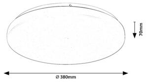 Rabalux 71442 - димируемо LED таванно осветително тяло DANNY 2 LED/34W/230V 3000-6500K Ø 38 см + с дистанционно управление