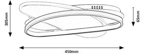 Rabalux 71469 - LED димируем плафон BRANTIEL 57W/230V 3000-6000K 45x30,5 cm + дистанционно управление