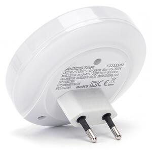 Aigostar - LED нощна лампа за контакт с USB LED/0,4W/230V