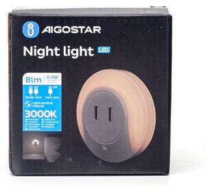 Aigostar - LED нощна лампа за контакт с USB LED/0,4W/230V