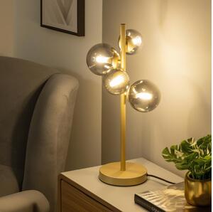 Brilagi - LED Настолна лампа MILLA 4xG9/3W/230V златист/опушен