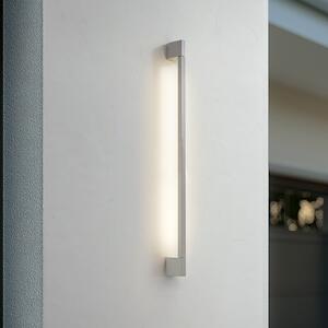 Lindby LED външна стенна лампа Neano, 90 cm, каменно сива, IP54, Сив, Алуминий, Модерен