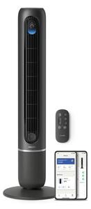 Смарт вентилатор Philips CX7550/01, 30W, 12 скорости, таймер, автоматичен режим, управление с гласови асистенти Google и Alexa, Wi-Fi, черен