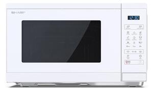Микровълнова фурна Sharp YC-MG252AE-C, с грил, механично управление, 900W, 25 л. обем, 11 степени на мощност, бяла