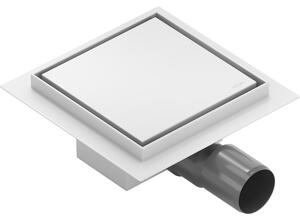 Mexen Flat-Q M13 квадратен подов сифон 15 x 15 cm, бял - 1210015