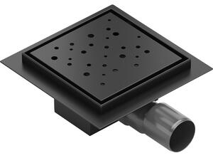 Mexen Flat-Q M12 квадратен подов сифон 12 x 12 см, черен - 1710412
