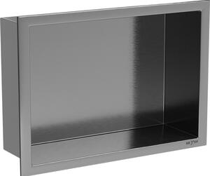 Mexen X-Wall-R нишова полица с яка 30 x 20 см, четка Gun grey - 19E0302010