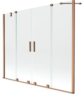 Mexen Velar Разтегаем двукрилен параван за вана Duo 200 x 150 cm, прозрачен