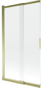 Mexen Fox душ параван 2-крилен плъзгащ се 100 x 150 см, прозрачен, златист