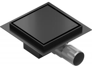 Mexen Flat-Q M13 квадратен подов сифон 12 x 12 см, черен - 1710012
