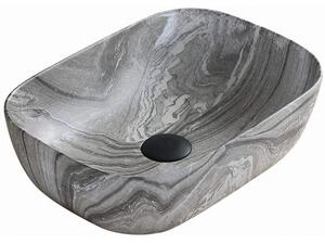 Mexen Rita умивалник върху плот 45 x 32 см, сив камък - 21084593