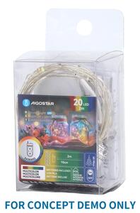 Aigostar - LED коледна гирлянда 40xLED/2x3V 4m многоцветна