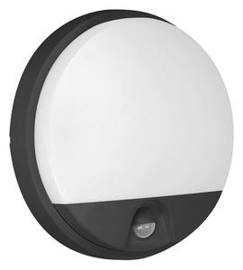 LED градинско осветително тяло Adviti Agat (AD-OP-6112BLPMR4), 15W, 1100 lm, 4000K, IP54 защита, PIR сензор, за стена, черно