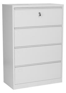 Шкаф Carmen CR-1254 J, 4 бр. чекмеджета, метален, сив