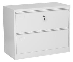 Шкаф Carmen CR-1252 J, 2 бр. чекмеджета, метален, сив
