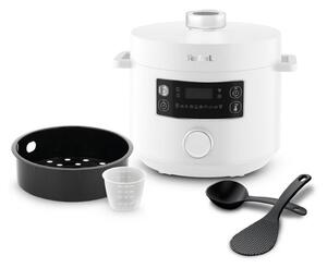Мултифункционален уред за готвене под налягане Tefal Turbo Cuisine CY754130, 4.8l вместимост, 10 програми за готвене, 1090W, бял