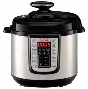 Мултифункционален уред за готвене Tefal CY505EE0, 6l вместимост, 20 програми за готвене, 1200W, 6 степени, таймер, отложен старт, инокс