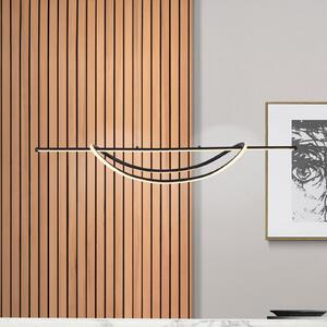 Milagro Lighting LED висяща лампа Ambar, метал, черна, 4000 K, Черен, Дневна/трапезария, Метал, Модерен
