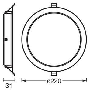 Osram - Комплект 6x вградени LED осветителни тела ESSENTIAL LED/18W/230V Ø 22 см бели