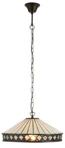 Endon 112196 - Полилей с верига Tiffany FARGO 1xE27/60W/230V Ø 41,5 см