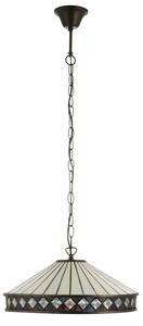 Endon 112196 - Полилей с верига Tiffany FARGO 1xE27/60W/230V Ø 41,5 см