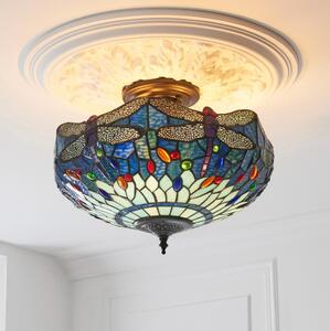 Endon 111897 - Плафонен полилей Tiffany DRAGONFLY 3xE27/10W/230V пр. 41 cm