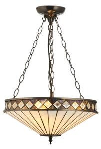 Endon 111870 - Полилей на верига Tiffany FARGO 3xE27/10W/230V Ø 41,5 см