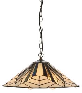 Endon 111922 - Полилей на верига Tiffany ASTORIA 3xE27/10W/230V Ø 48 см
