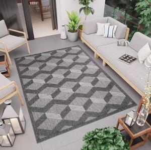 Стилен сив килим с 3D ефект CANSAS 100x100