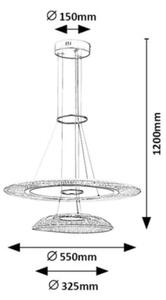 Rabalux 72412 - LED полилей с кабелно окачване ZOFRAEL LED/36W/230V 3000K